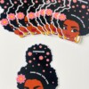 Scrunchie Houder Set van 10 – Afro Girl Design – Gelamineerd – Handgemaakt – Perfect voor Presentatie of Verkoop