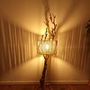 Seringen lamp met lage kap