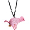 The Golden Turd ketting (chihuahua) glitter roze