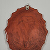 Vogel schedel muur decoratie rood