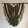 Wanddecoratie IRIS-4, macramé, kaki