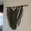 Wanddecoratie IRIS-4, macramé, kaki