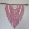 Wanddecoratie Iris-2, macramé, oud roze