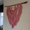 Wanddecoratie Iris-2, macramé, oud roze