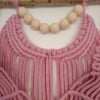 Wanddecoratie Iris-2, macramé, oud roze