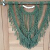 Wanddecoratie, IRIS-6, macramé, kaki