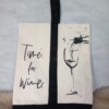 Witte katoen wijn tas voor 2 flessen wijn
