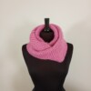 gebreide wikkelsjaal, roze
