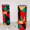 20 oz Drinkbeker met Afrikaanse Geometrische Print – Thermobeker 590 ml – Warm & Koud