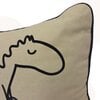 Handgemaakt kussen - Xavi de T-Rex | Olijfgroen