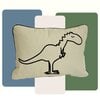 Handgemaakt kussen - Xavi de T-Rex | Olijfgroen
