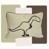 Handgemaakt kussen - Xavi de T-Rex | Olijfgroen