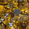 KUNSTBAL - Gingerbreadman - Handgeschilderd canvas voor in de kerstboom