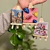 KUNSTBAL - Gingerbreadman - Handgeschilderd canvas voor in de kerstboom