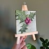 KUNSTBAL - Hulstblaadjes - Handgeschilderd canvas voor in de kerstboom