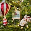 KUNSTBAL - Hulstblaadjes - Handgeschilderd canvas voor in de kerstboom