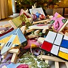 KUNSTBAL - Keith Haring - Handgeschilderd canvas voor in de kerstboom