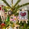 KUNSTBAL - Keith Haring - Handgeschilderd canvas voor in de kerstboom