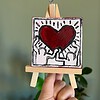 KUNSTBAL - Keith Haring - Handgeschilderd canvas voor in de kerstboom