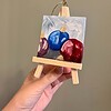 KUNSTBAL - Kerstballen - Handgeschilderd canvas voor in de kerstboom