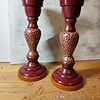 Luxe kandelaar met oosters motief - Bordeaux & Goud