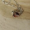 Rough Enough Collection, zilveren ketting met Mookaiet harthanger