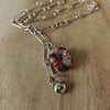 Rough Enough Collection, zilveren ketting met Mookaiet harthanger
