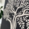 Textured Tree of Life – Black and White Canvas
