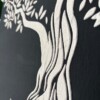 Textured Tree of Life – Black and White Canvas