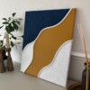 Textured Wall Art - Blue & Mustard
