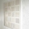 White Grid Lines – Minimal Textured Canvas