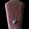 Edelsteenketting Angeliet & Muscoviet met Ginkgo bedel
