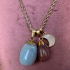 Edelsteenketting Angeliet & Muscoviet met Ginkgo bedel