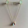 Edelsteenketting Angeliet & Muscoviet met Ginkgo bedel