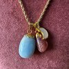 Edelsteenketting Angeliet & Muscoviet met Ginkgo bedel