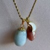 Edelsteenketting Angeliet & Muscoviet met Ginkgo bedel
