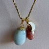 Edelsteenketting Angeliet & Muscoviet met Ginkgo bedel