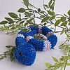 Gehaakte knuffel slang | Donkerblauw, lichtblauw en lichtroze