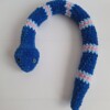 Gehaakte knuffel | Donkerblauw, lichtblauw en lichtroze slang