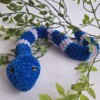 Gehaakte knuffel | Donkerblauw, lichtblauw en lichtroze slang