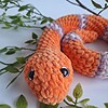Gehaakte knuffel | Oranje, lila en lichtroze