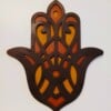 Houten Hamsa Hand Wanddecoratie – Beschermend Symbool – Laser Cut Design – 28 × 24 cm