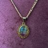 Ketting met cabochon met Fluoriet