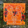 Kunst canvas print, Eco materiaal, Uniek stuk! = True Love (100x100)