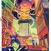 Kunstprint genaamd Quantum Heist, Illustratie wanddecoratie op mat fine-art papier