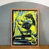 Kunstprint van Rotterdam met robot, Illustratie wanddecoratie op mat fine-art papier