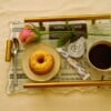 Newspaper coffee tray.