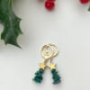Oorbellen met kerstboompjes van malachiet en hematiet