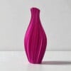 3D Spiraal Vaas Velvet Fuchsia – Silk Design Vaas | 29 cm