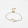 Armband met Kristalvormige Bedel Gevuld met Echt Gipskruid (The Classics)